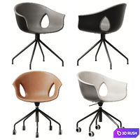 Poltrona Frau-office chair set 2 3D Model Corona