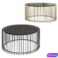 Wire Black Set of 2 Coffee Tables Kare Design 3D Model Vray