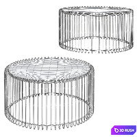 Wire Black Set of 2 Coffee Tables Kare Design 3D Model Vray