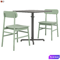 Furniture for cafe table and chair Ikea STENSELE RONNINGE 2 3D Model Vray, Corona