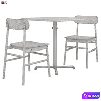 Furniture for cafe table and chair Ikea STENSELE RONNINGE 2 3D Model Vray, Corona