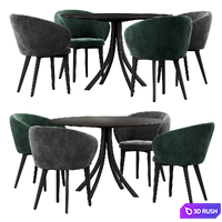 Expormim Falcata dining set 3D Model Vray, Corona