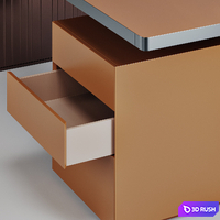 NETTUNO | Writing desk by Paolo Castelli 3D Model Corona