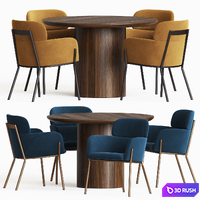 Dining Set 72 3D Model Vray, Corona