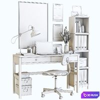 IKEA office workplace 30 3D Model Vray, Corona