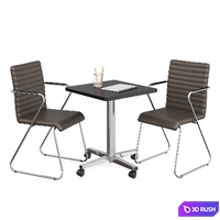 Task CF LE office table and chair 3D Model Corona