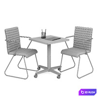 Task CF LE office table and chair 3D Model Corona