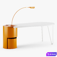 Writing desk Zalf BOOG 3D Model Vray, Corona