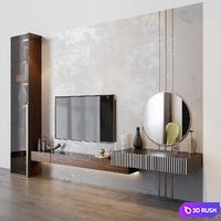 TV Set 146 3D Model Vray