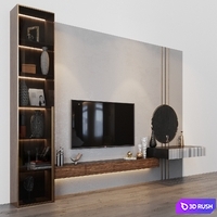 TV Set 146 3D Model Vray