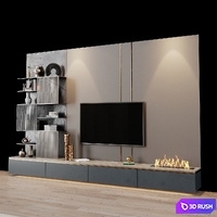 TV Set 148 3D Model Vray, Corona