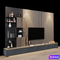 TV Set 148 3D Model Vray, Corona