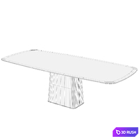 Arketipo ICON Dining Table 3D Model Vray, Corona