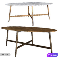 Foundstone emma oval coffee table 3D Model Vray