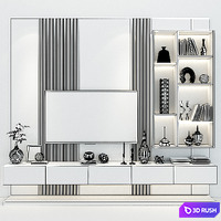 TV shelf 0211 3D Model Vray