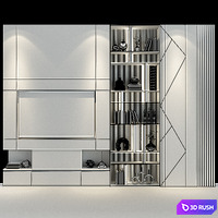 TV shelf 0213 3D Model Vray