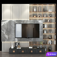 TV Shelf 0225 3D Model Vray