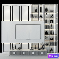 TV Shelf 0225 3D Model Vray