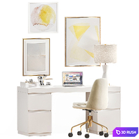 West Elm Office 3D Model Corona