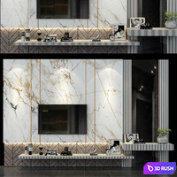 TV Stand Set 0134 3D Model Vray