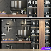 TV shelf 0254 3D Model Vray