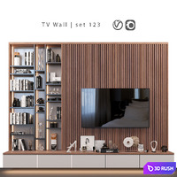 TV Wall | Set 123 3D Model Vray, Corona