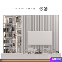 TV Wall | Set 123 3D Model Vray, Corona