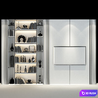 TV shelf 0265 3D Model Vray