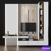 TV Set 169 3D Model Vray, Corona