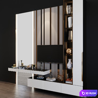 TV Set 169 3D Model Vray, Corona