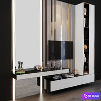 TV Set 169 3D Model Vray, Corona