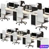 Office set 3D Model Vray