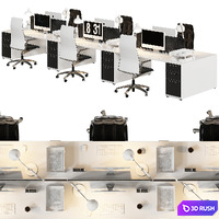 Office set 3D Model Vray
