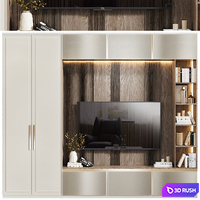 Neoclassical TV wall 014 3D Model Corona