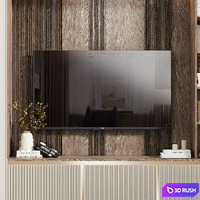 Neoclassical TV wall 014 3D Model Corona