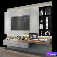 TV shelf 0340 3D Model Vray