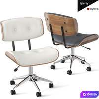 Dax Bentwood Office Chair 3D Model Vray, Corona
