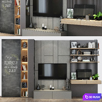 Cabinet Furniture 0136 3D Model Vray