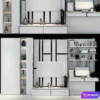 Cabinet Furniture 0136 3D Model Vray