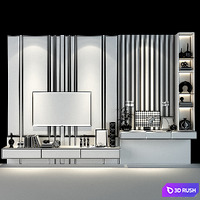 TV shelf 0369 3D Model Vray
