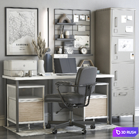 IKEA office workplace 120 3D Model Vray, Corona