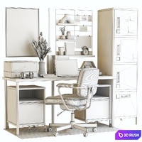 IKEA office workplace 120 3D Model Vray, Corona
