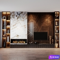 TV Set 182 3D Model Vray, Corona