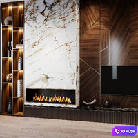 TV Set 182 3D Model Vray, Corona