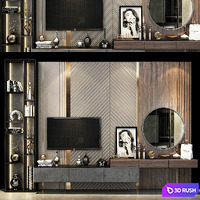 TV shelf 0376 3D Model Vray