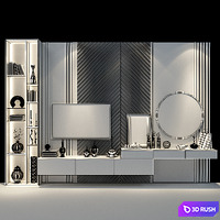 TV shelf 0376 3D Model Vray
