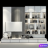 TV shelf 0378 3D Model Vray