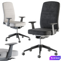 Office Chair Set 12 3D Model Vray, Corona