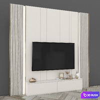 Modern TV Wall Set90 3D Model Vray