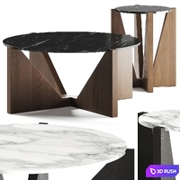 Crate and Barrel Miro Coffee Tables 3D Model Vray, Corona